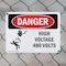 Signmission High Voltage 480 Volts Danger Sign, Plastic, 10in W x 7in L, 2PK OS-2PACK-DS-P-710-L-2200 - alternate 5